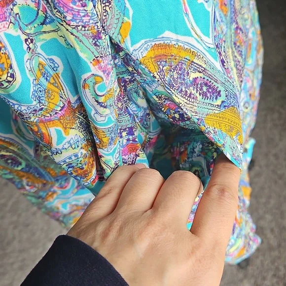 Wild Fable Blue Paisley Babydoll Dress - Picture 6 of 7